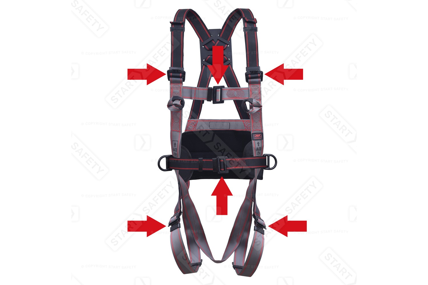6 Adjustment Points On The JSP Pioneeer 3-Point Harness