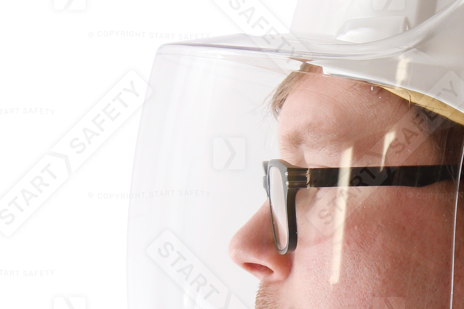 Man Wearing Glasses Under A C4 Visor