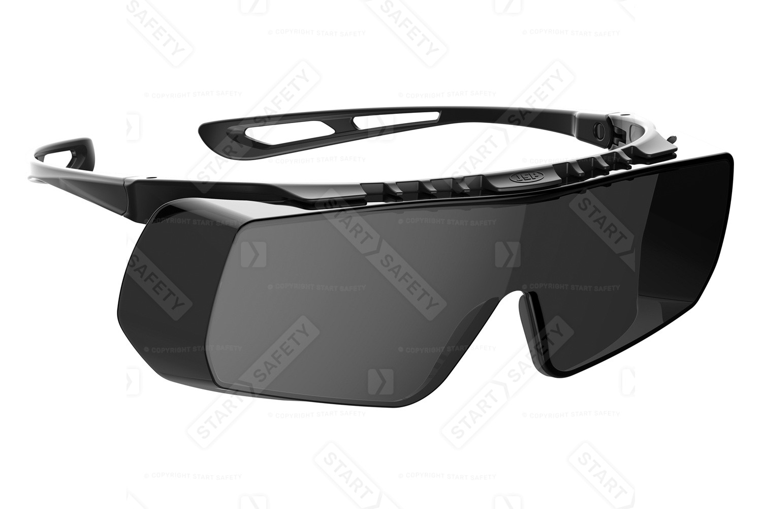 Smoked Lenses For Protection From The Sun On Overspec Safety Specatcles