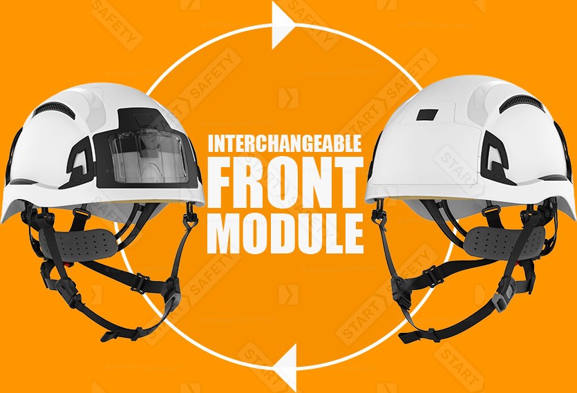Interchangeable Front Panel On EVO Alta Helmet