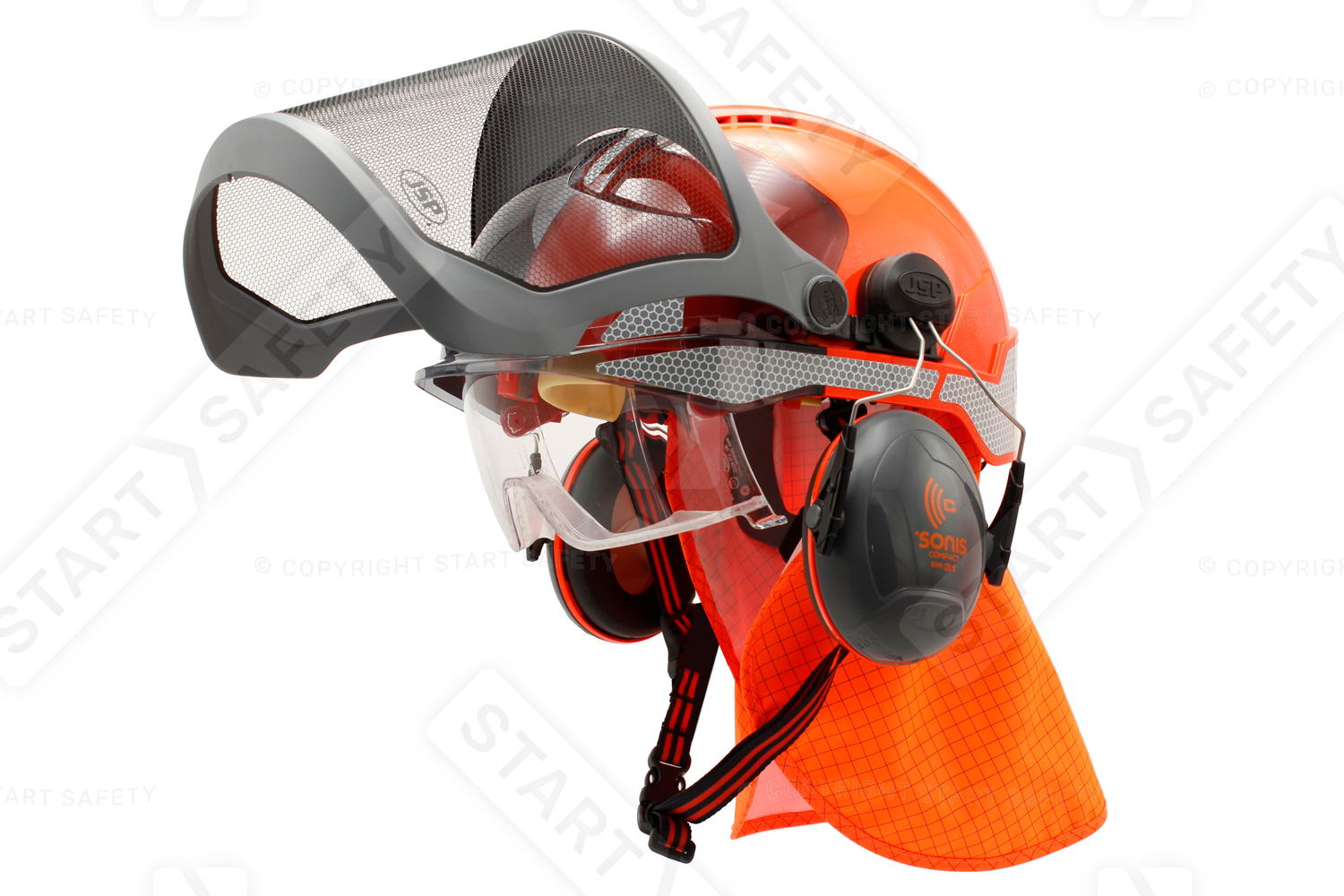 Expert Forestry Helmet Kit complete visor up