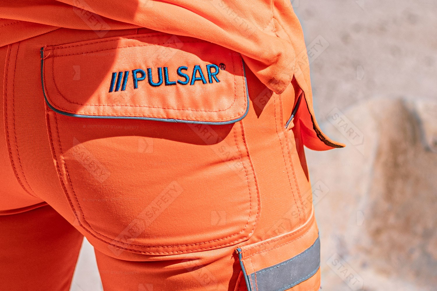 Rear Pockets On Pulsar Hi Vis Combat Trousers