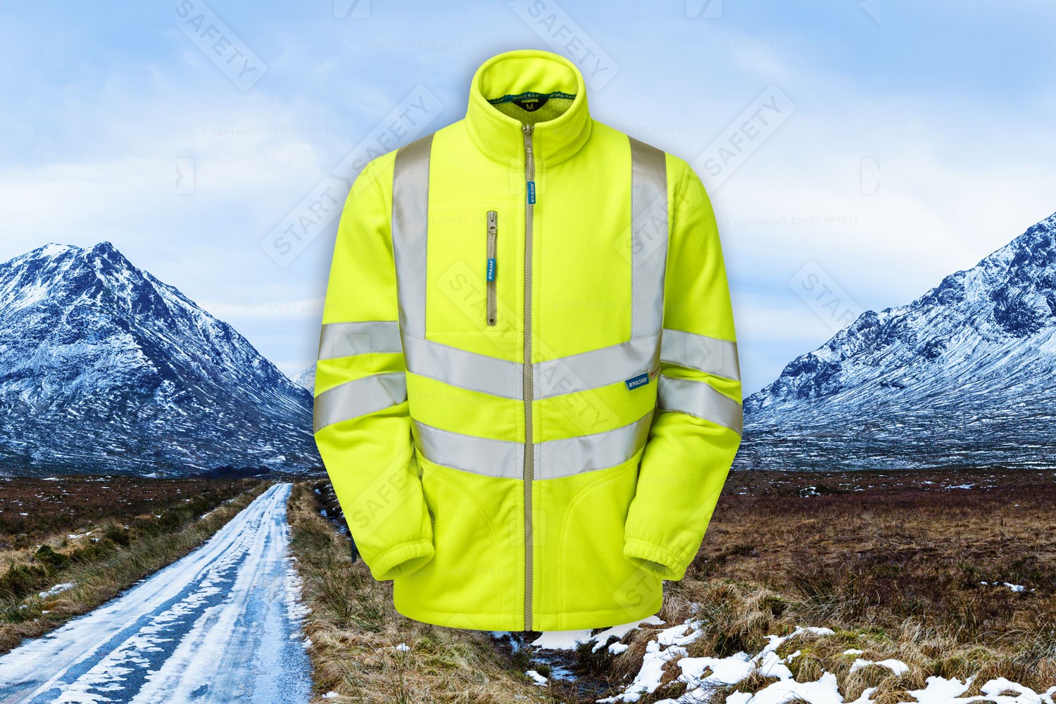 Hi Vis Fleece Jacket In Cold Winter Climate