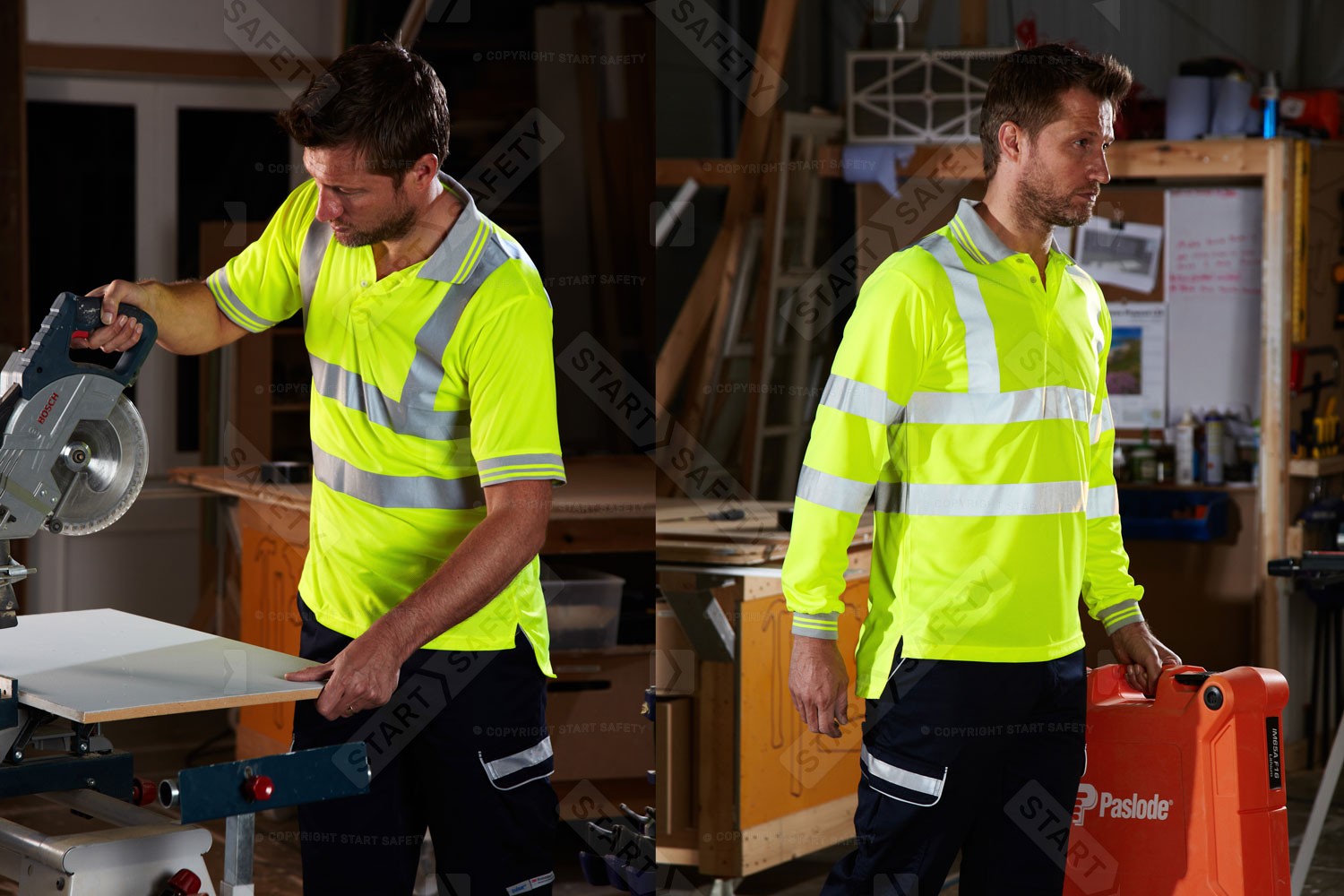 Different Sleeve Lengths On A Hi Vis Polo Shirt