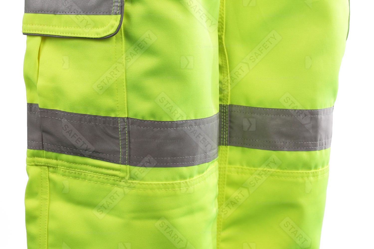 Reflectives On Hi Vis Yellow Trousers