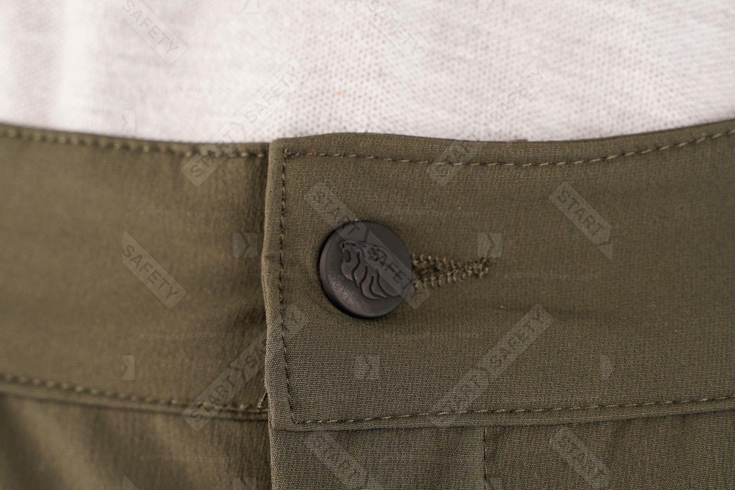 Non-marking waistband button