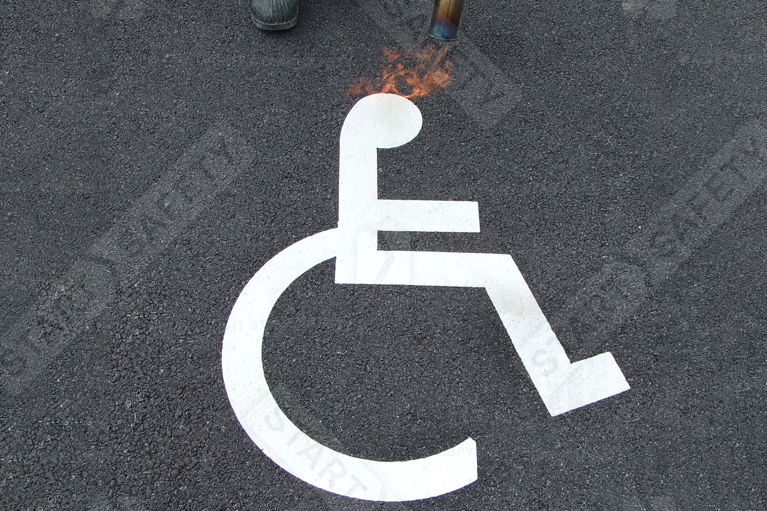 disabled badge being installed