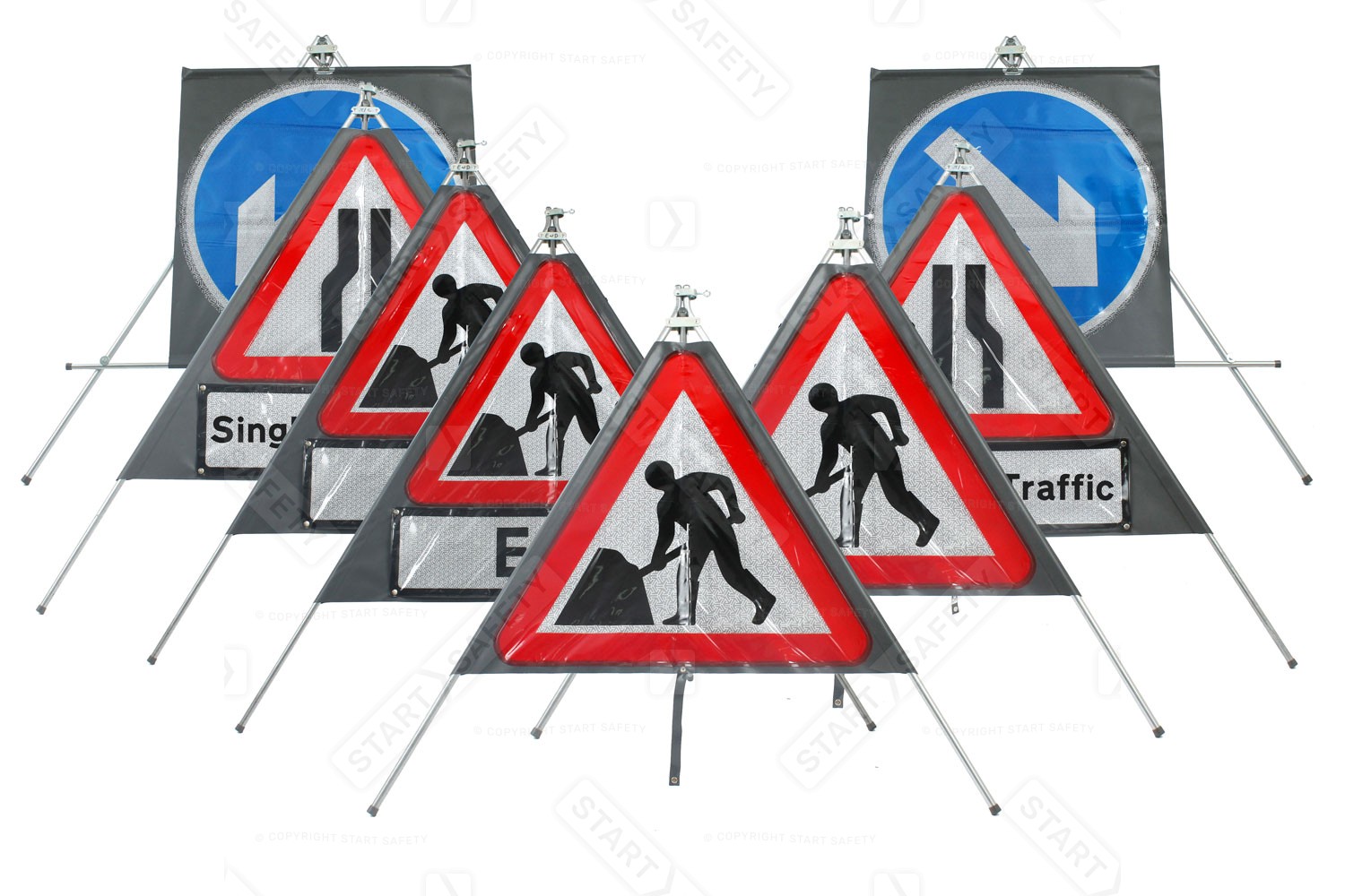 Quazar Classic Roll Up Roadworks Sign Package