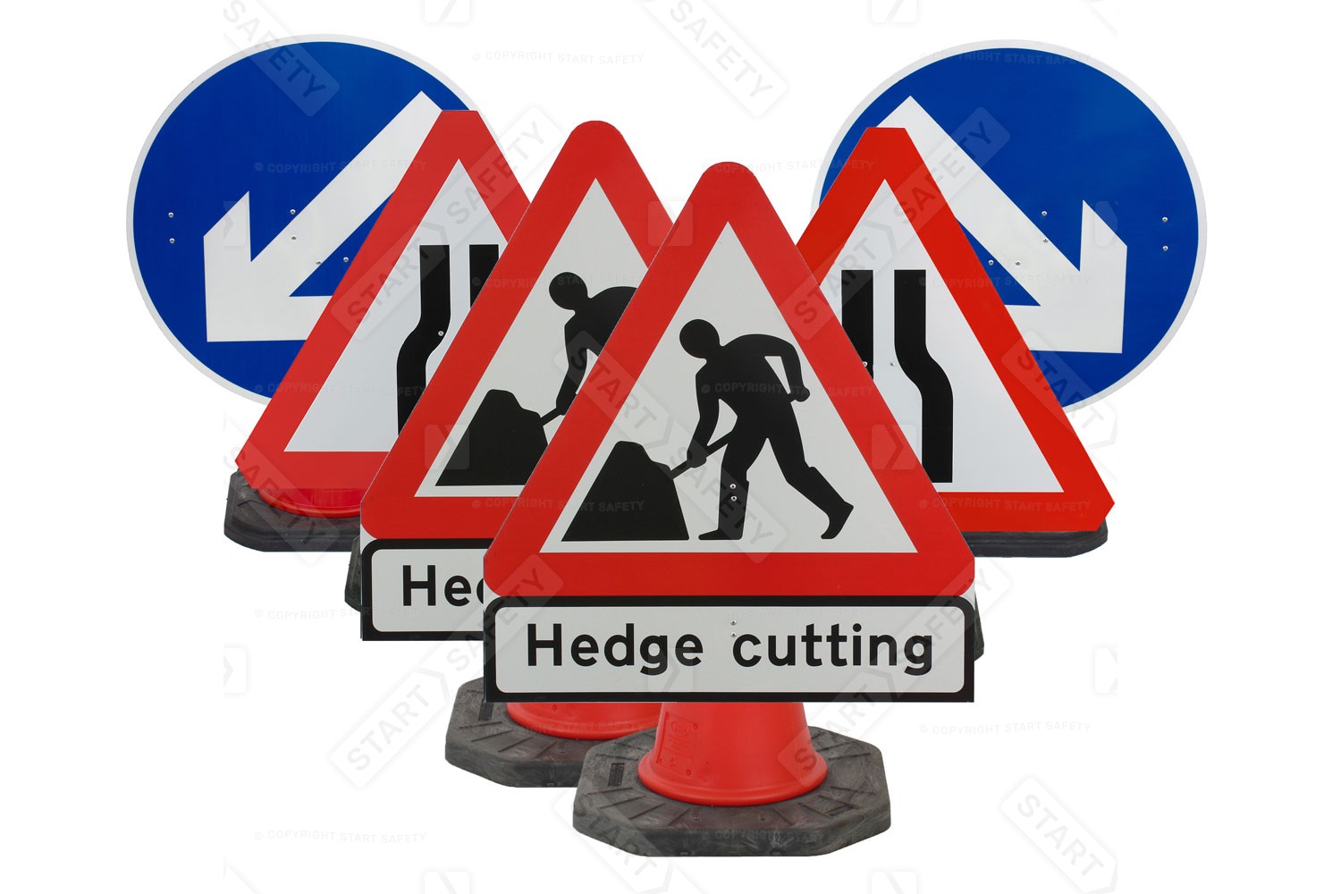 Hedge Cutting Cone Sign Package