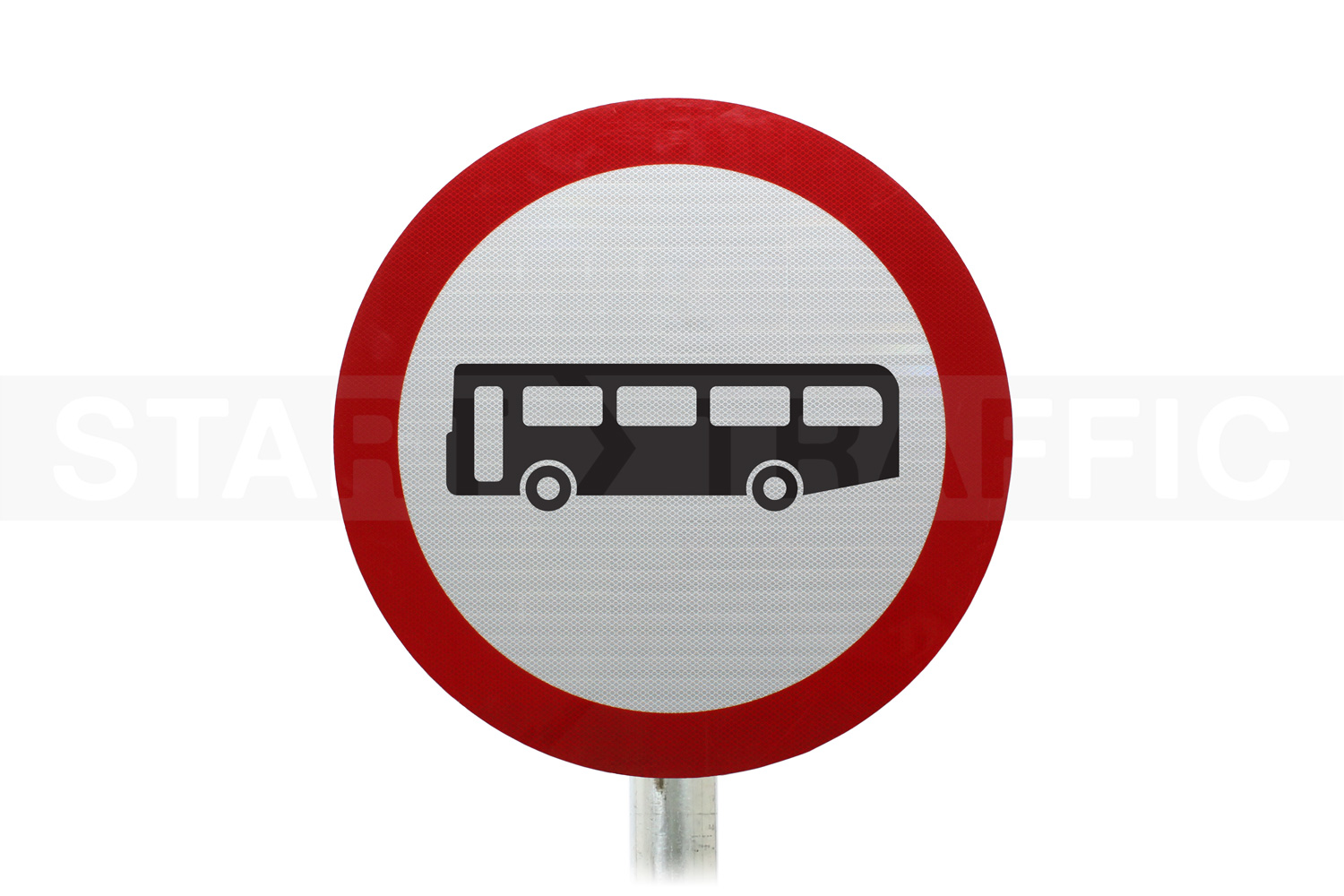 buses prohibited Ahead Post Mounted Sign 