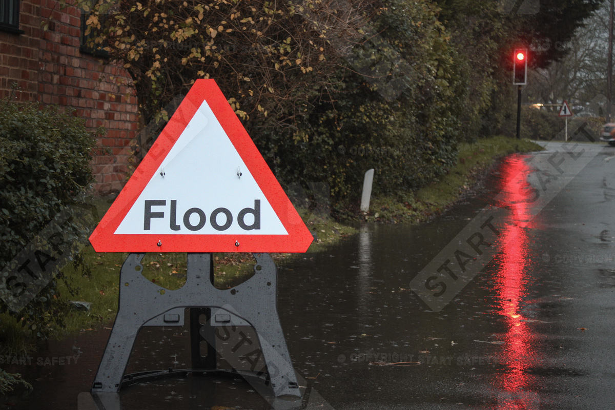 Flood Ahead Plastic Endurasign Quickfit Sign