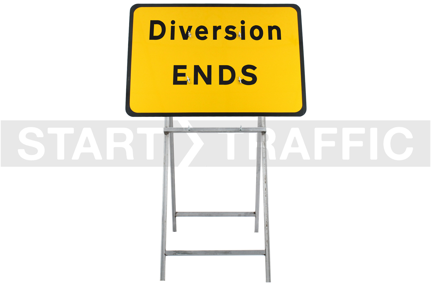 Diversion Ends Sign Mounted in Frame