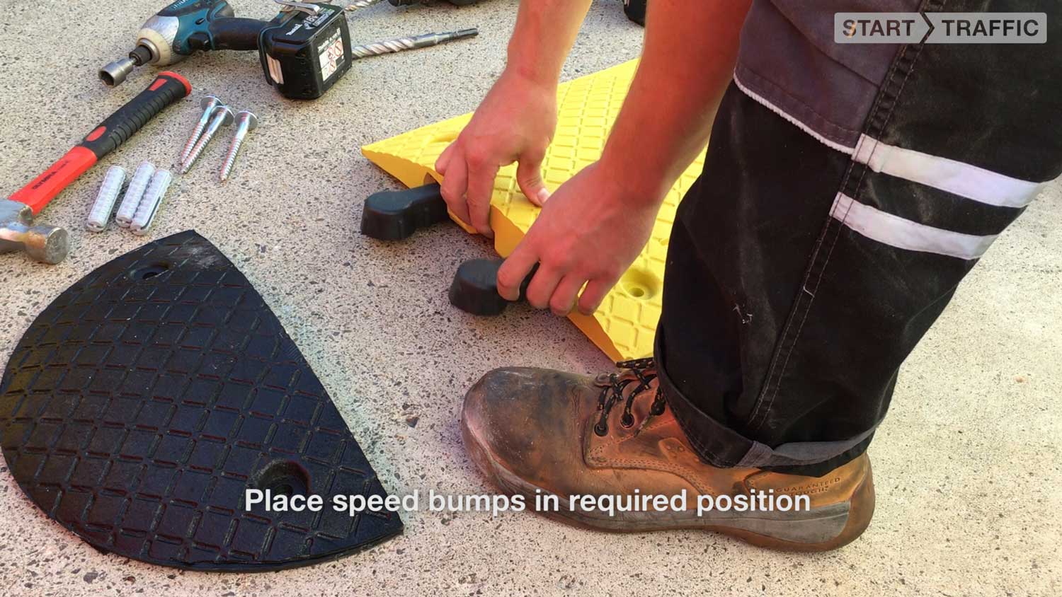 place speed bumps in required position