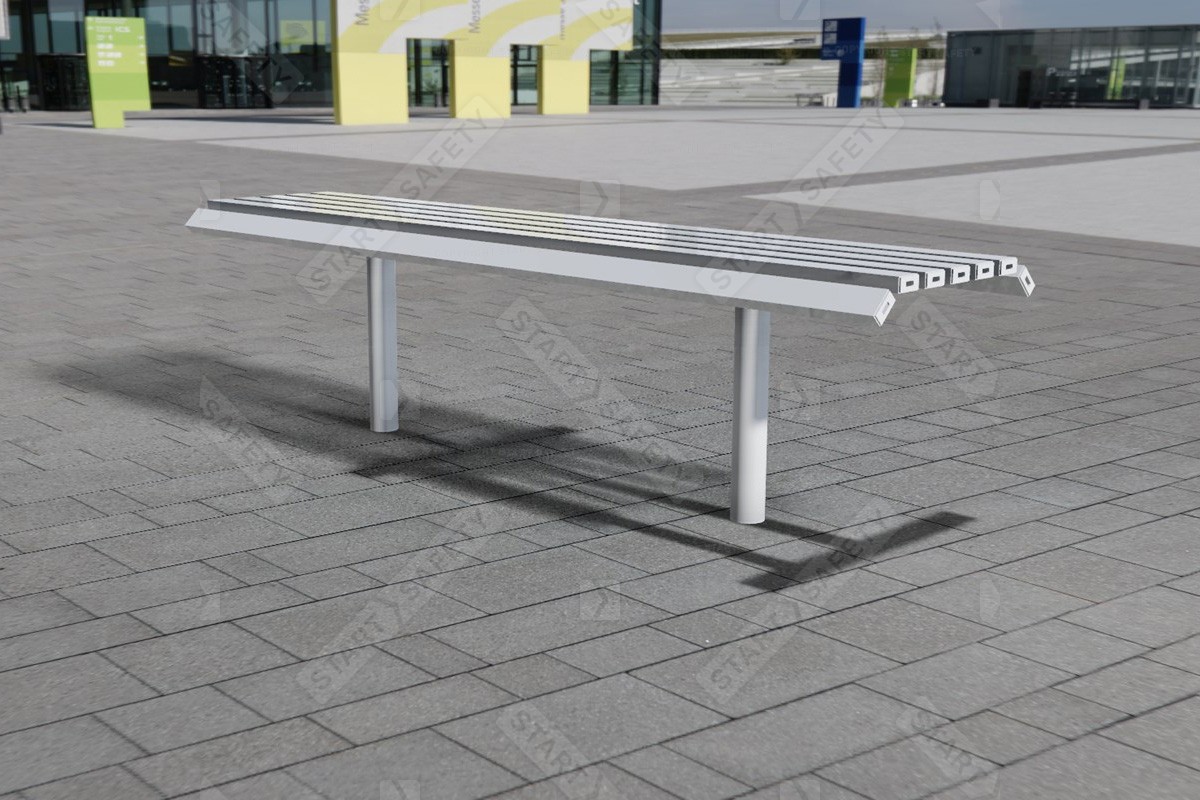 Autopa Drayton Backless Bench In Stainless Steel Outdoors