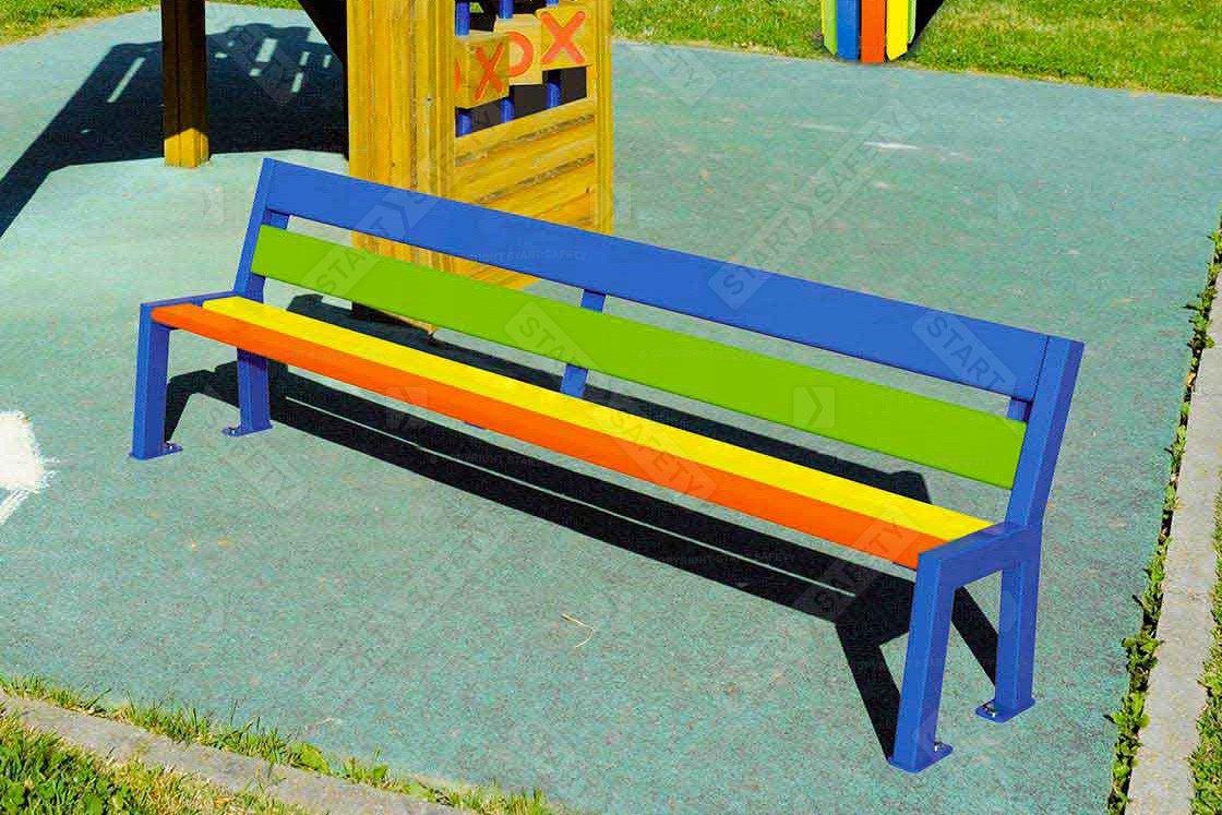 Procity Silaos Junior Park Bench For Nursery School Kids Installed