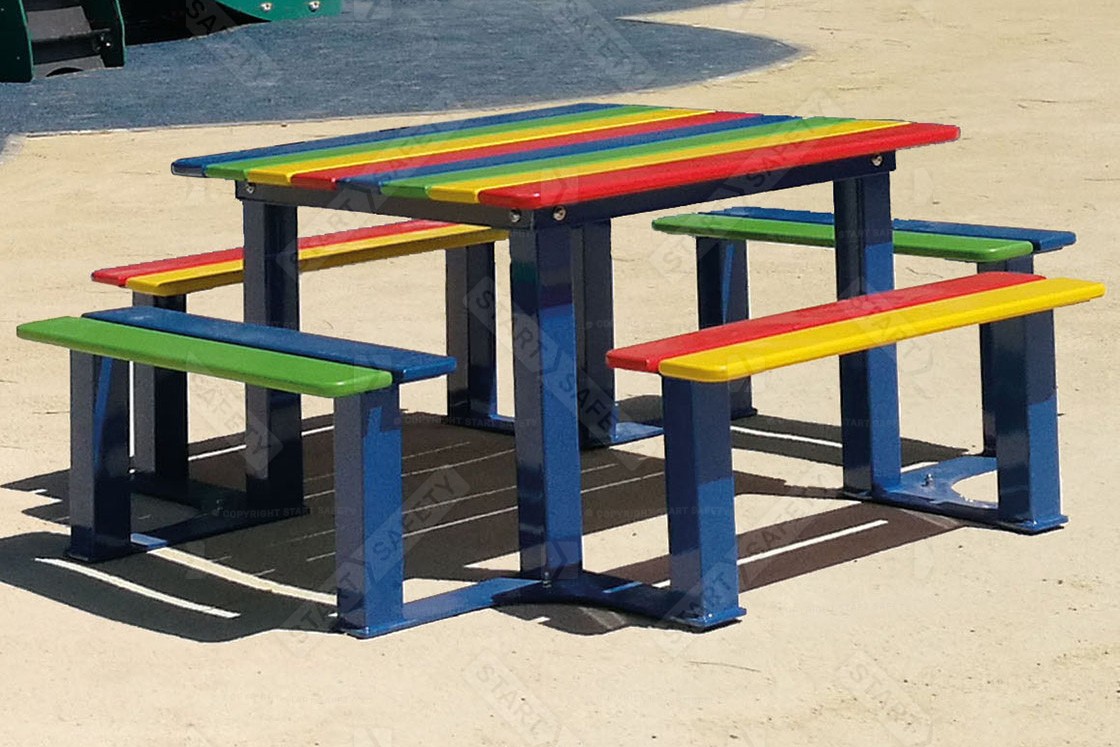 Procity Silaos Junior Picnic Bench For Nursery School Kids Installed