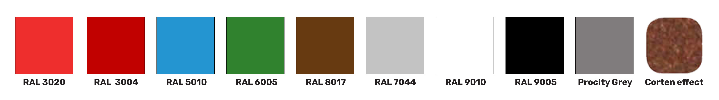 colour options for Procity range