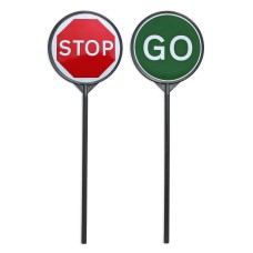 Stop & Go Lollipop Sign 'Stop Go' - Road Works Sign