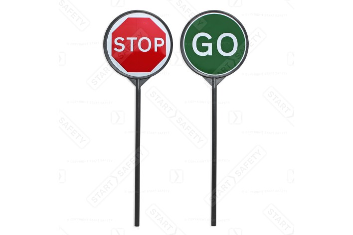Stop & Go Lollipop Sign 'Stop Go' - Road Works Sign