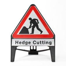 Men at Work with Hedge Cutting Plate - Q-Sign
