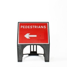 Pedestrians Sign With Reversible Arrow - Q-Sign | 7018