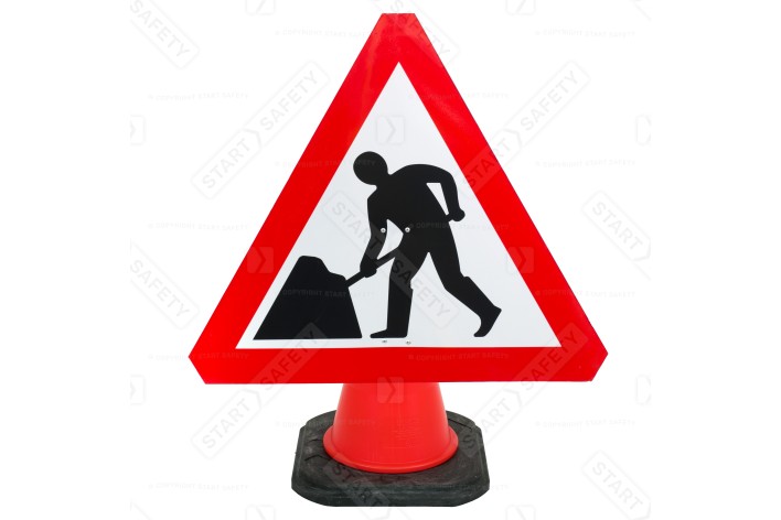 Men at Work Cone Sign 7001 (Cone Sold Separately)