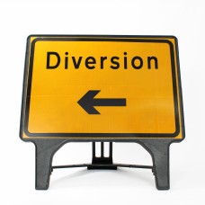 Diversion Left Sign - Q-Sign - Clearance