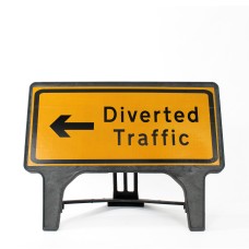 Diverted Traffic Left Sign - Q-Sign