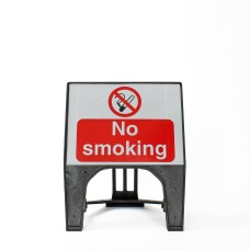 No Smoking with Symbol Pedestrian Sign - Q-Sign