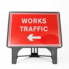 Works Traffic Left Arrow Sign - Q-Sign
