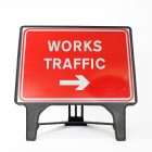 Works Traffic Right Arrow Sign - Q-Sign - Clearance