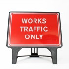 Works Traffic Only Sign - Q-Sign - Clearance