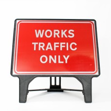 Works Traffic Only Sign - Q-Sign - Clearance