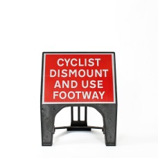 Cyclists Dismount and Use Footway Sign - Q-Sign