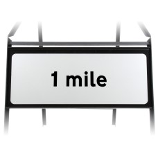 1 mile Supplementary Plate - Metal Sign