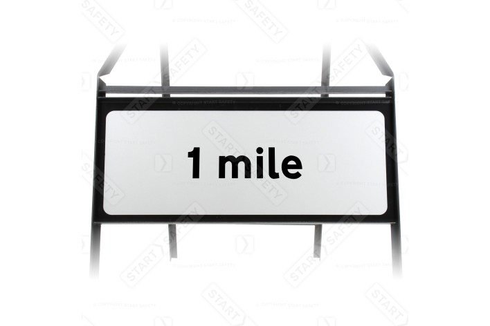 1 mile Supplementary Plate - Metal Sign 572b