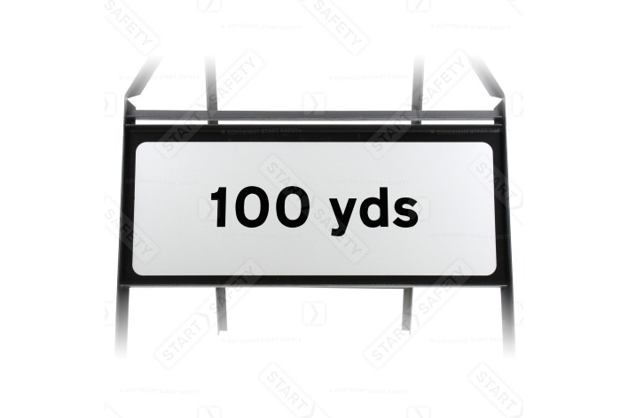 100 Yards Supplementary Plate - Metal Sign 572a