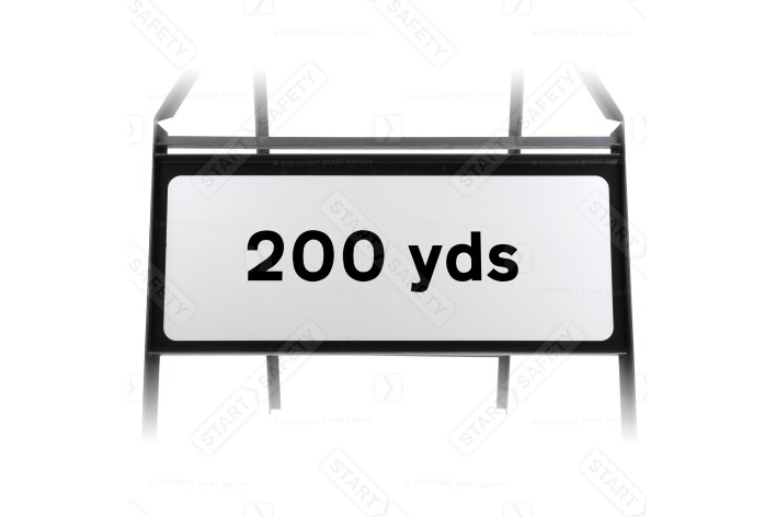 200 Yards Supplementary Plate - Metal Sign 572a