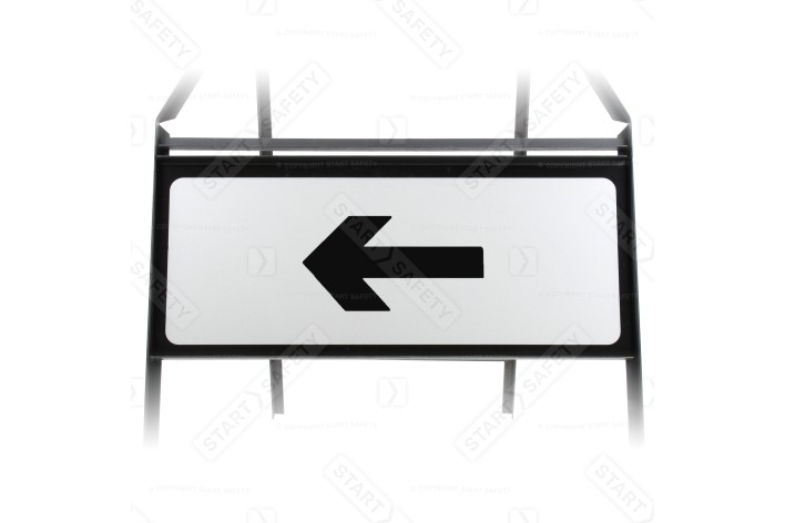 Arrow Left Supplementary Plate - Metal Sign