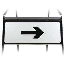 Arrow Right Supplementary Plate - Metal Sign