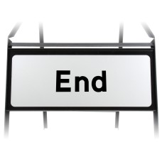 End Supplementary Plate - Metal Sign