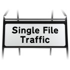 Single File Traffic Supplementary Plate - Metal Sign