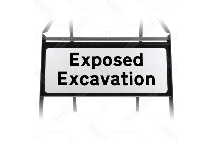 Exposed Excavation Supplementary Plate - Metal Sign
