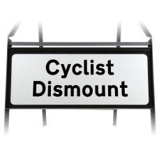 Cyclists Dismount Supplementary Plate - Metal Sign