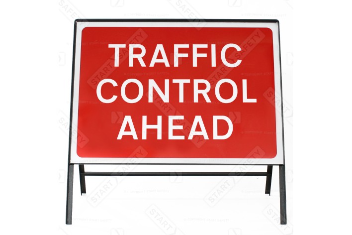 Traffic Control Ahead - Metal Sign Face 7010e