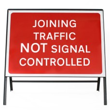 Joining Traffic NOT Signal Controlled Sign - Zintec Metal Sign Dia 7022 Face | 1050x750mm