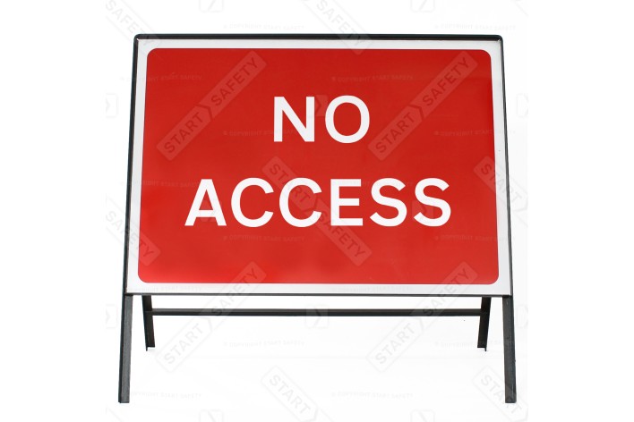 No Access Sign - Zintec Metal Sign Face | 1050x750mm