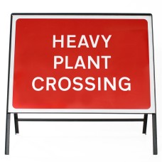 Heavy Plant Crossing Sign - Zintec Metal Sign Face | 1050x750mm