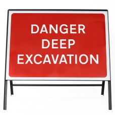 Danger Deep Excavation Sign - Zintec Metal Sign Face