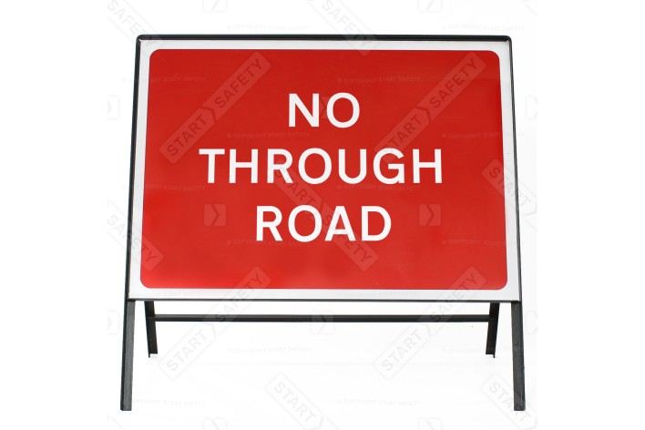 No Through Road Sign - Zintec Metal Sign Face | 1050x750mm
